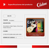 Cuerdas Para Guitarrón Selene 304FR Entorchado Fósforo Bronce Nylon Rojizo