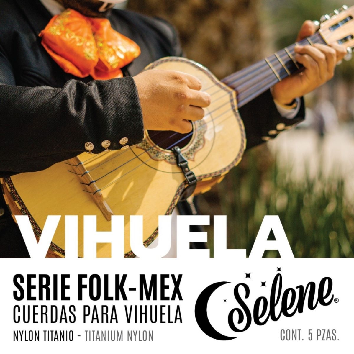 Cuerdas Vihuela Nylon Azul Cristal Selene 310-AC