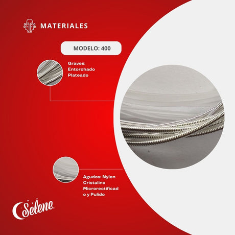 Cuerdas Para Guitarra Clásica Nylon Cristalino Selene 400