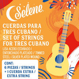 Cuerdas Para Tres Cubano Selene 40-CT Entorchado Plateado