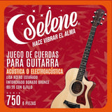 Cuerdas Para Guitarra Electroacústica Bronce 80/20 Selene 750