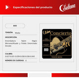 Cuerdas Para Guitarra Clásica Nylon Negro Selene 800