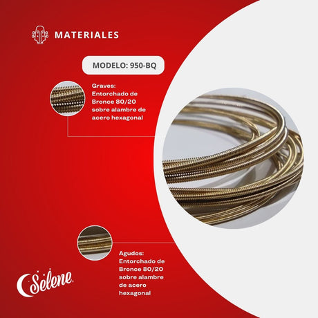 Cuerdas Para Bajo Quinto Selene 950-BQ Entorchado Bronce 80/20