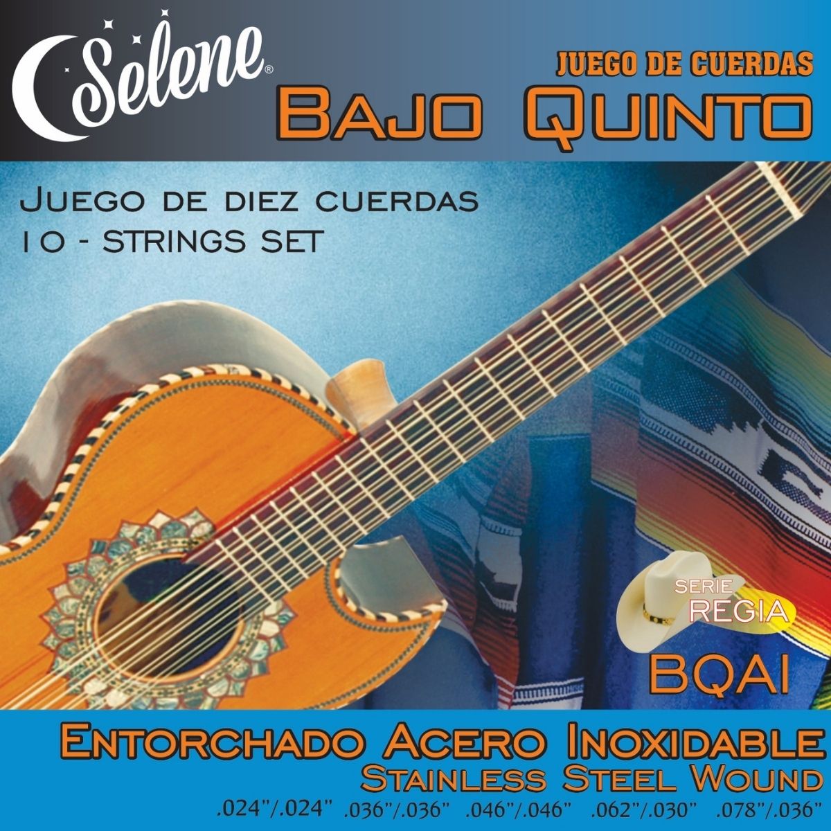 Cuerdas Para Bajo Quinto Selene BQAI Entorchado Acero Inoxidable