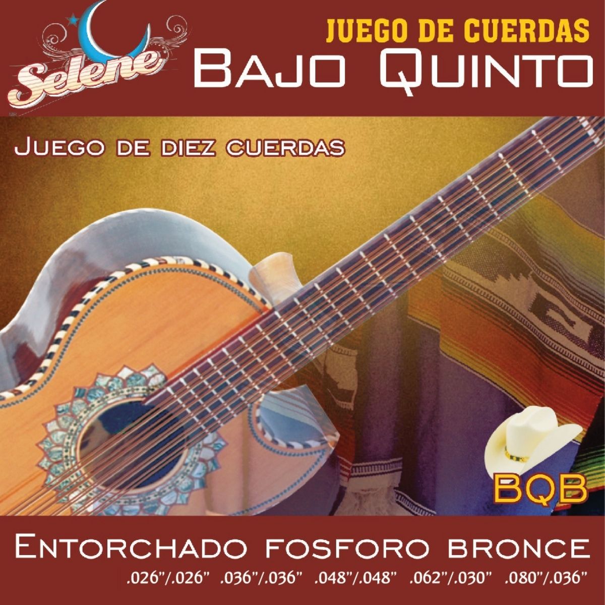 Cuerdas Bajo Quinto Selene BQB Entorchado Fósforo Bronce