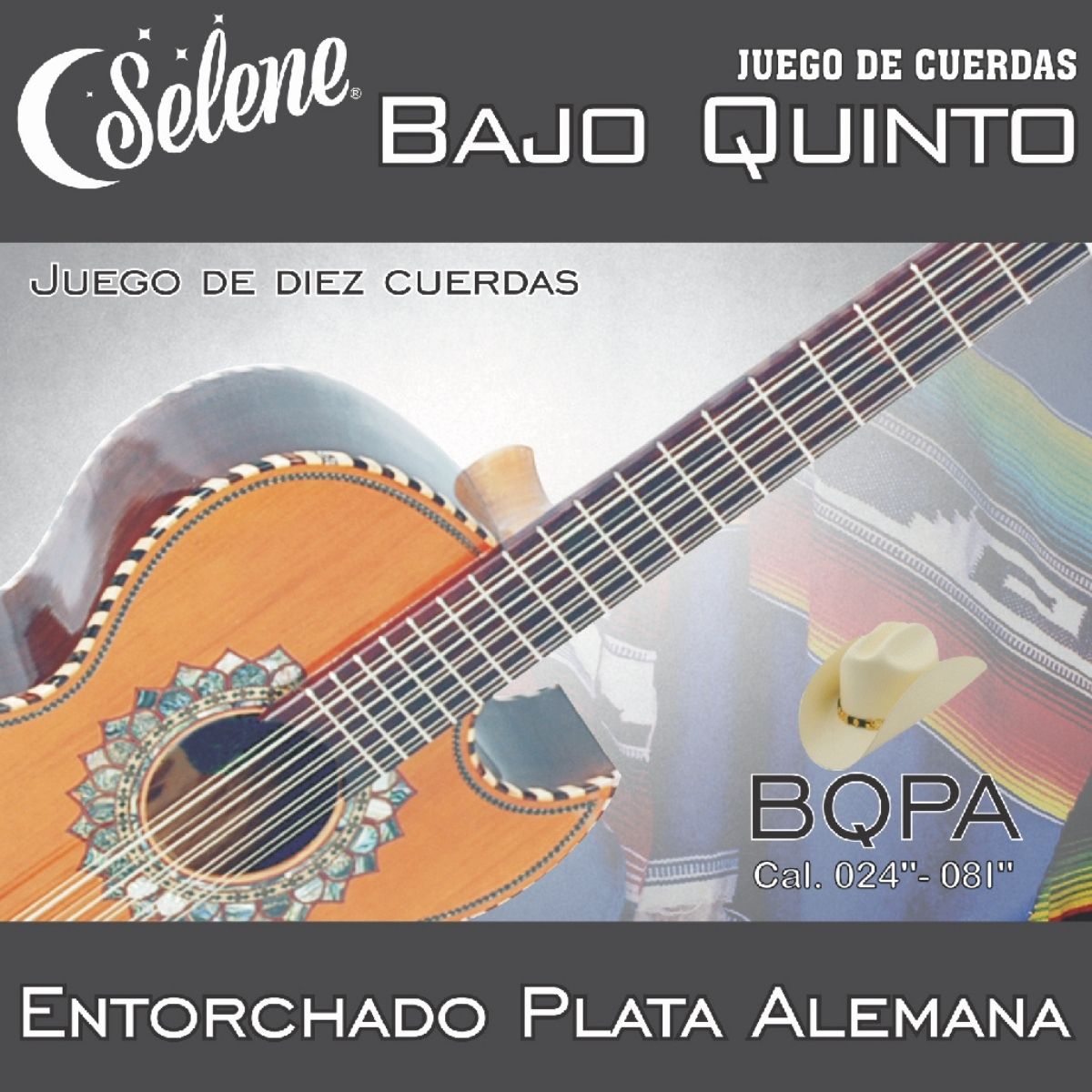 Cuerdas Para Bajo Quinto Selene BQPA Entorchado Plata Alemana