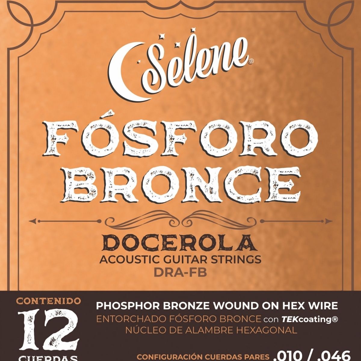 Cuerdas Pares Para Docerola Selene DRA-FB Fósforo Bronce