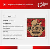 Cuerdas Para Bajo Quinto Selene GRBQ Entorchado Rojo Granate