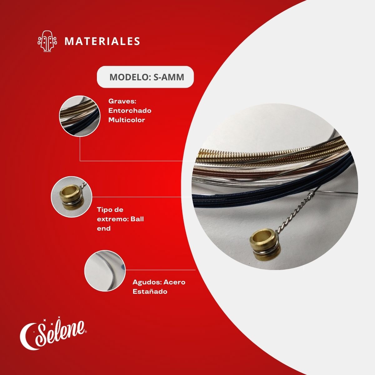 Cuerdas De Color Selene S-AM Para Guitarra