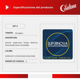 Cuerdas Para Guitarra Eléctrica 09-42 Supernova SNT-E Acero Inoxidable