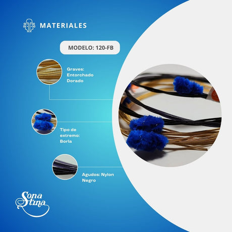 Premier Con Borla 120FB Tensión Normal Cuerdas Para Guitarra Clásica
