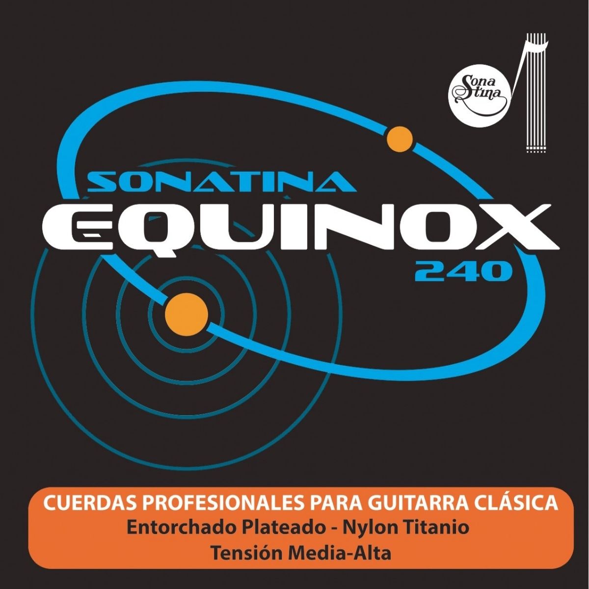 Equinox Titanio 240 Tensión Semi Alta Cuerdas Para Guitarra Clásica