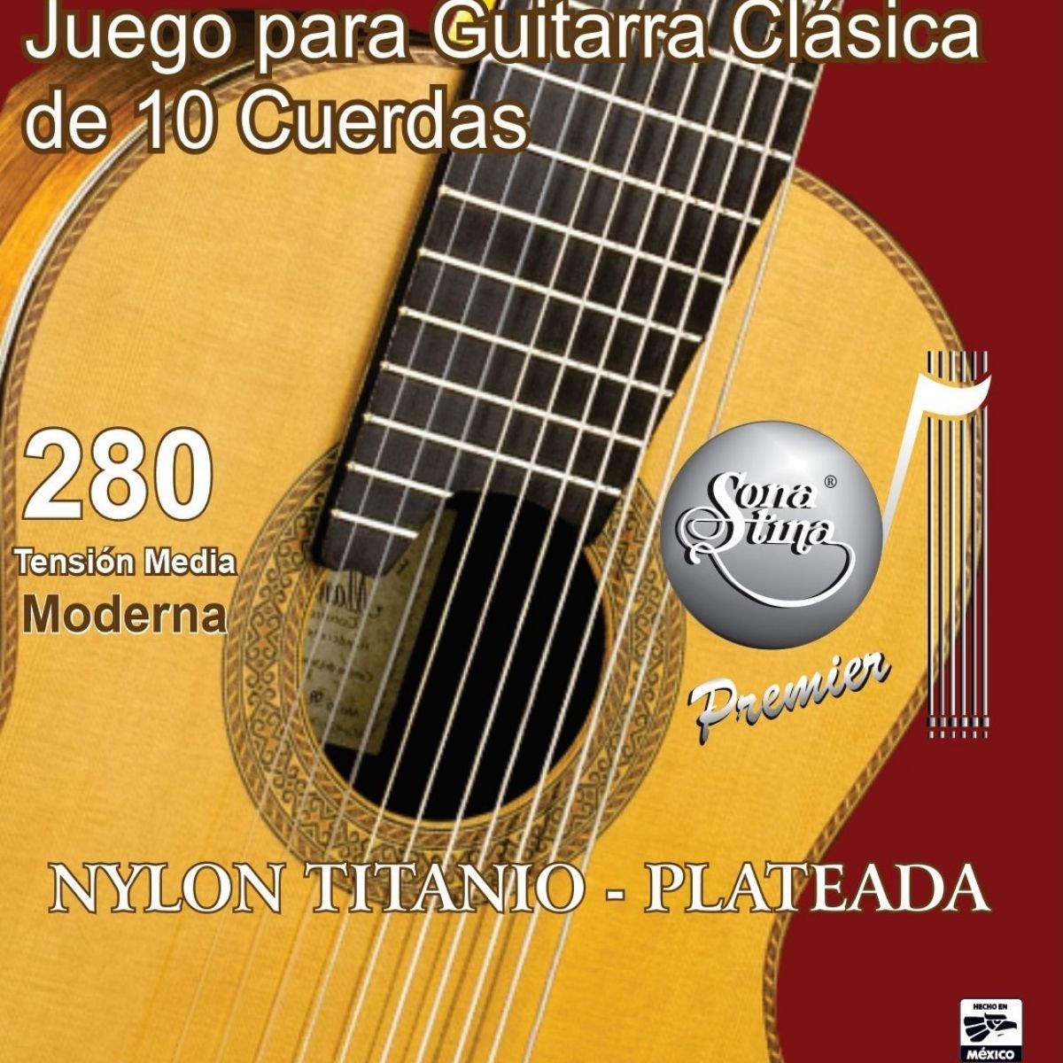 Premier Titanio 280 Tensión Media Cuerdas Para Guitarra Clásica