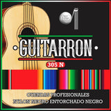 Cuerdas Para Guitarrón Premier 305-N Nylon Negro