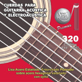 Premier Con Ojillo 320 Tensión Ligera Cuerdas Para Guitarra Clásica