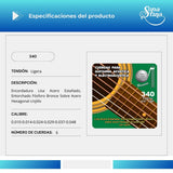 Premier Fosforo Bronce 340 Tensión Ligera Cuerdas Para Guitarra Electroacústica
