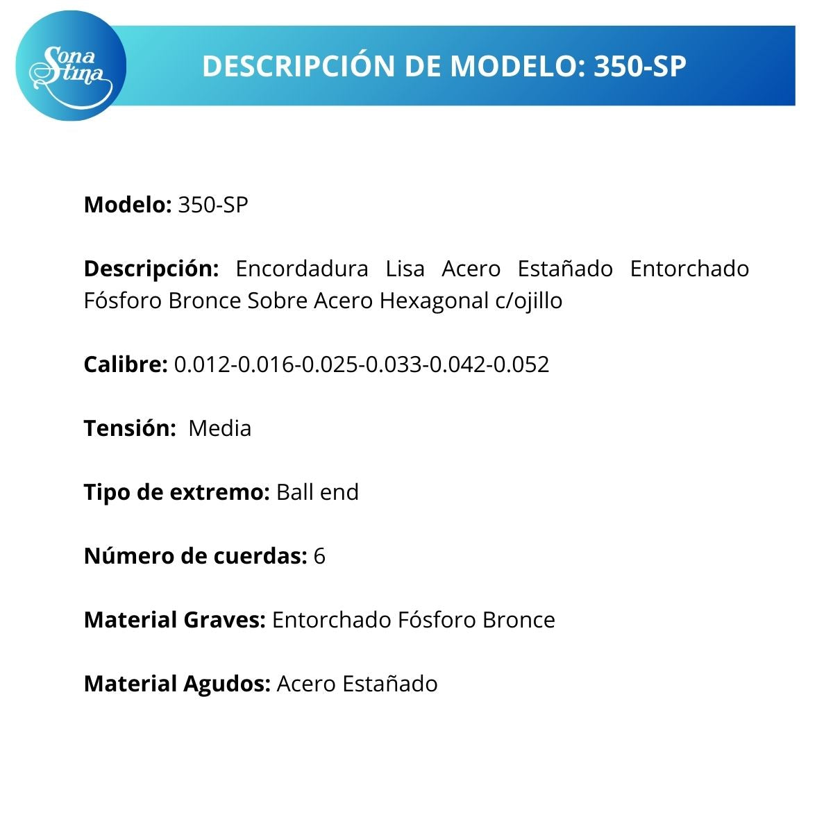 Premier Fosforo Bronce 350-SP Tensión Media Cuerdas Para Guitarra Electroacústica