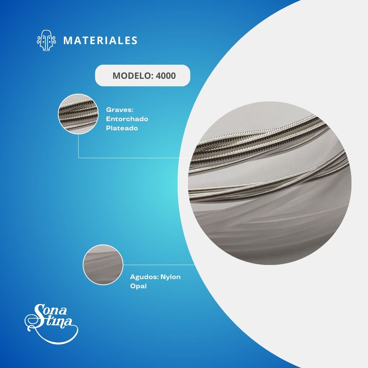 Premier Opal 4000 Tensión Media Cuerdas Para Guitarra Clásica