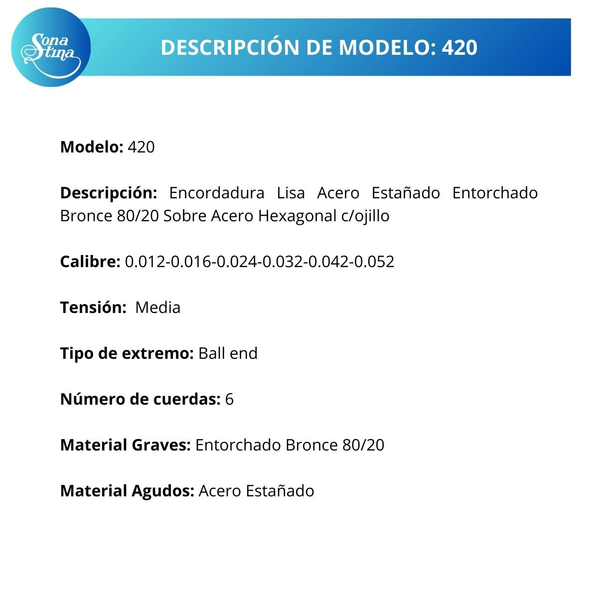 Premier Bronce 80/20 420 Tensión Media Cuerdas Para Guitarra Electroacústica
