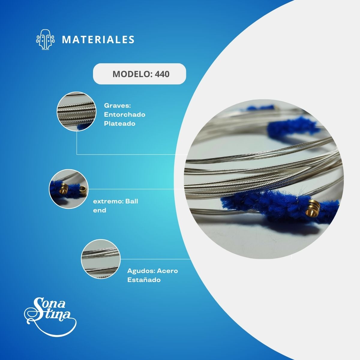 Premier Con Borla 440 Tensión Media Cuerdas Para Guitarra Electroacústica