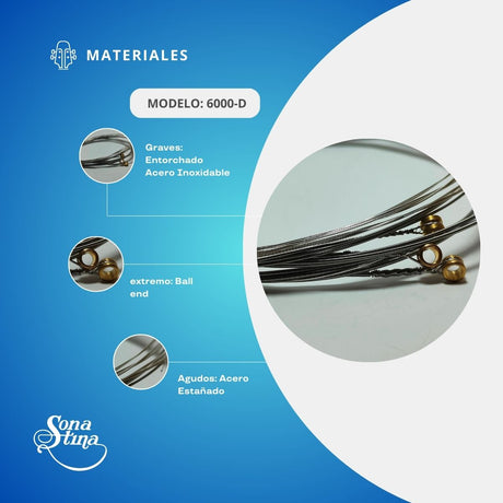 Premier Acero Inoxidable 08-38 Cuerdas Para Guitarra Eléctrica 6000-D