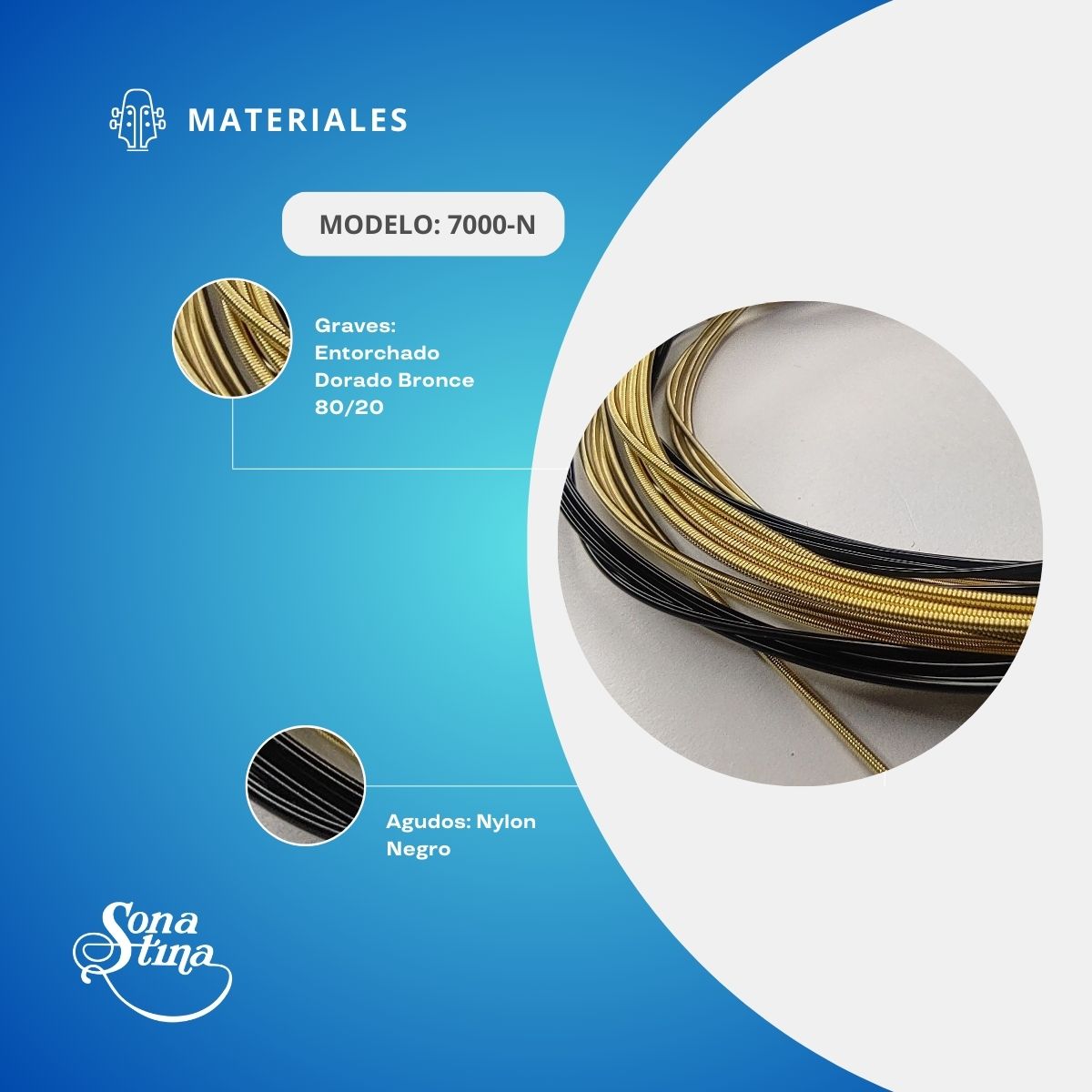 Premier Bronce 80/20 7000-N Tensión Normal Cuerdas Para Guitarra Clásica