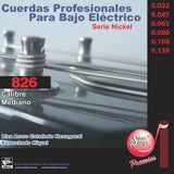 Cuerdas Para Bajo Eléctrico Premier 826 Acero Níquel 32-130