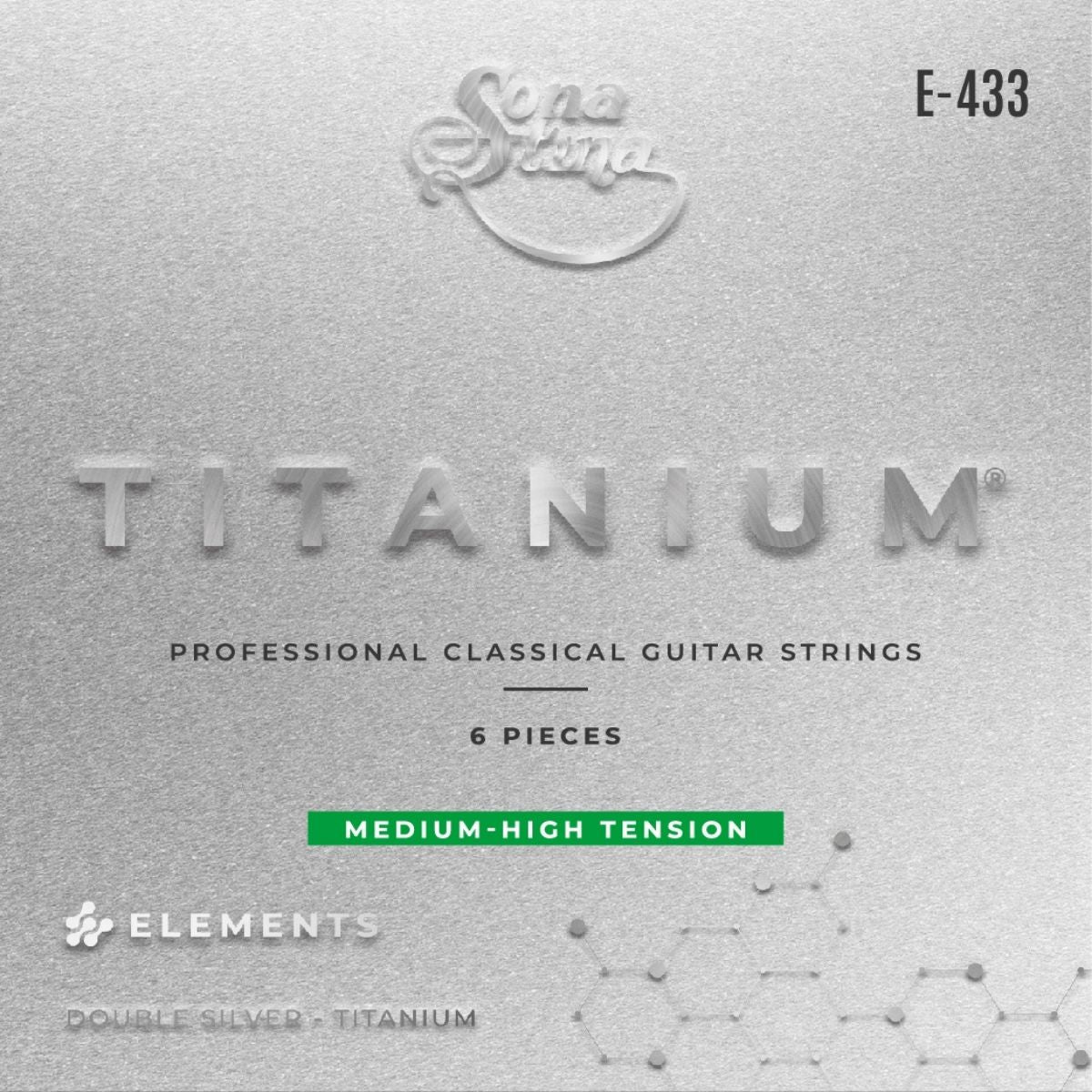Elements Titanium E-433 Tensión Media Cuerdas Para Guitarra Clásica