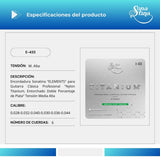 Elements Titanium E-433 Tensión Media Cuerdas Para Guitarra Clásica