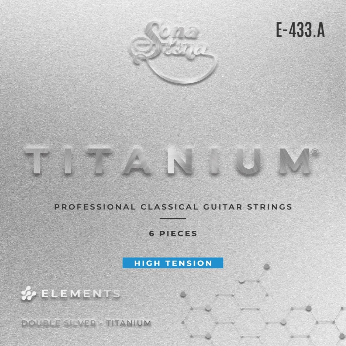 Elements Titanium E-433.A Tensión Alta Cuerdas para Guitarra Clásica