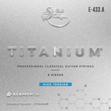 Elements Titanium E-433.A Tensión Alta Cuerdas para Guitarra Clásica