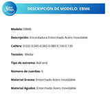 Cuerdas Para Bajo Eléctrico Premier EBM6 32-130 Acero Inoxidable