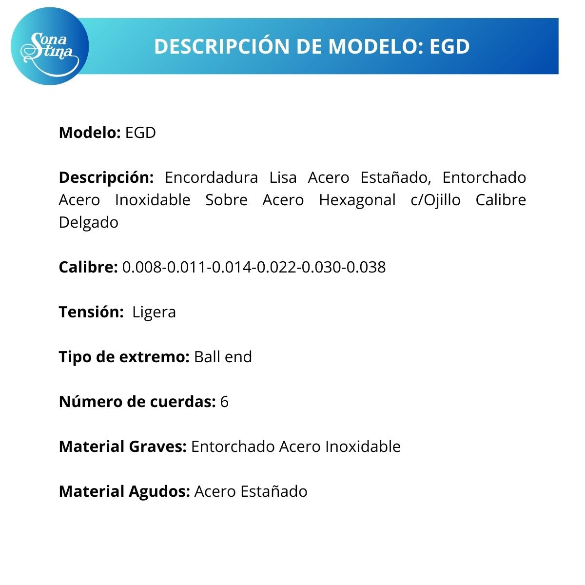 Premier Acero Inoxidable 08-38 Cuerdas Para Guitara Eléctrica EGD