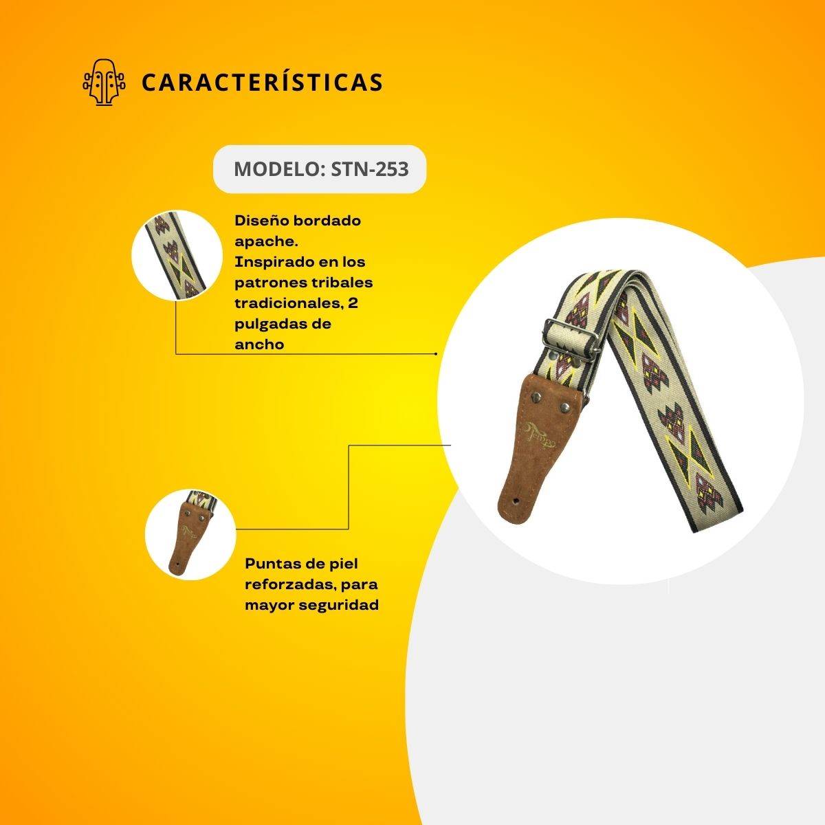 Strap Tempo Bordado Tipo Apache STN-253