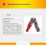 Strap Tempo Diseño Calaveras y Rosas STN-265