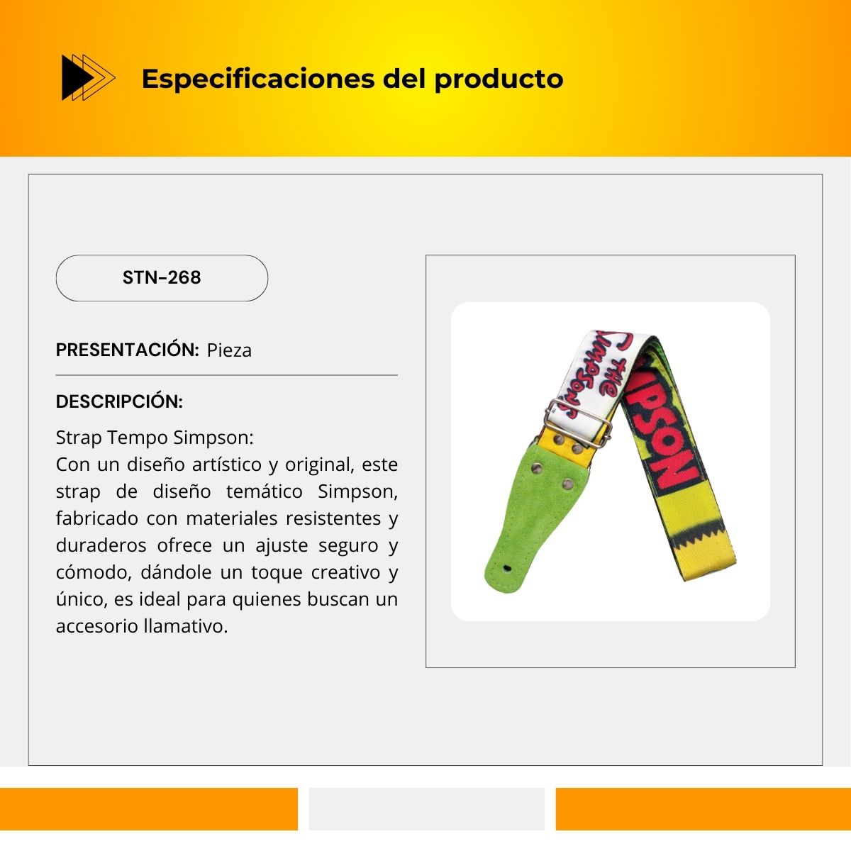 Strap Tempo Diseño Simpson STN-268