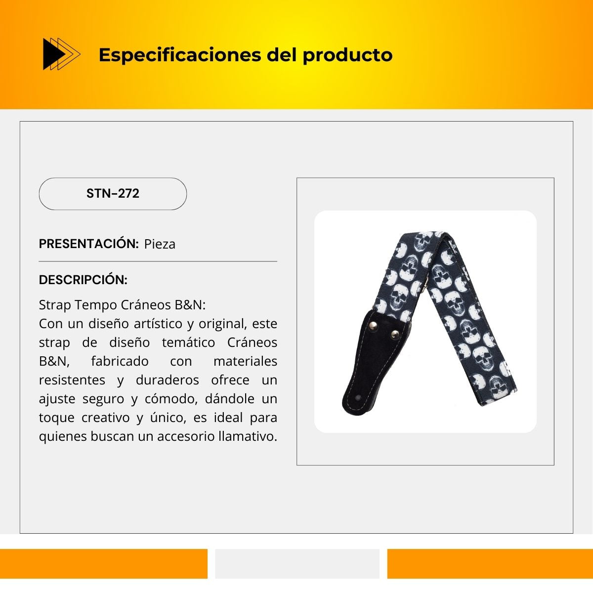Strap Tempo Cráneos B&N STN-272