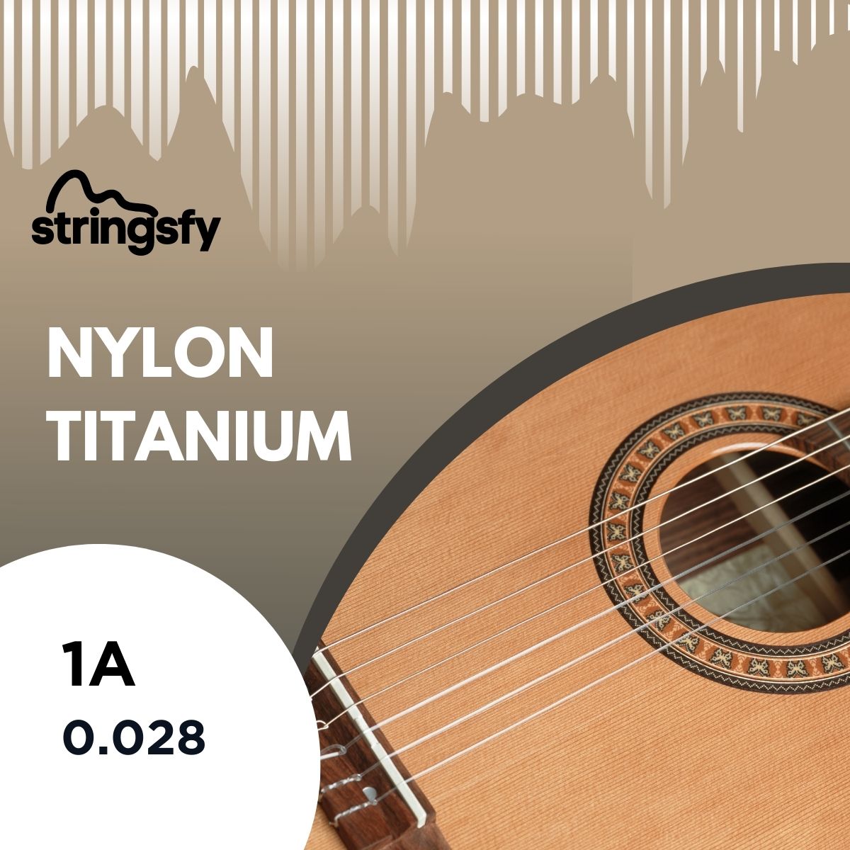 1º Cuerda Nylon Titanium Guitarra Clásica 0.028