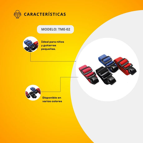 Tahalí Infantil Para Guitarra Clásica Diseño De Manita TME-02