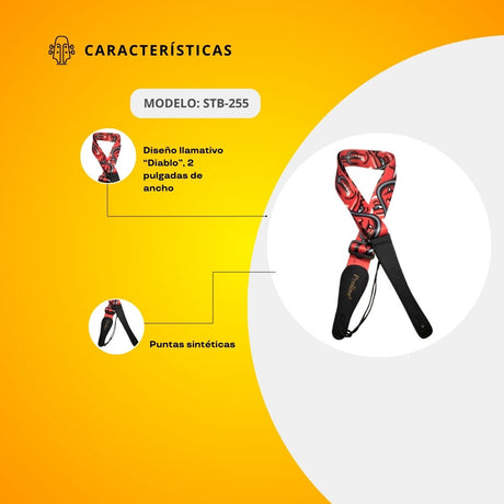 Tahalí Para Guitarra Diseño de Ogro STB-255