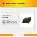 Tapa Metálica Cromada Color Negra Para Brazo de Guitarra Eléctrica HN001BR