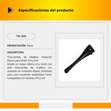 Tiracuerdas De Madera Imitación Ébano Para Violín 3/4 y 4/4 TW-200