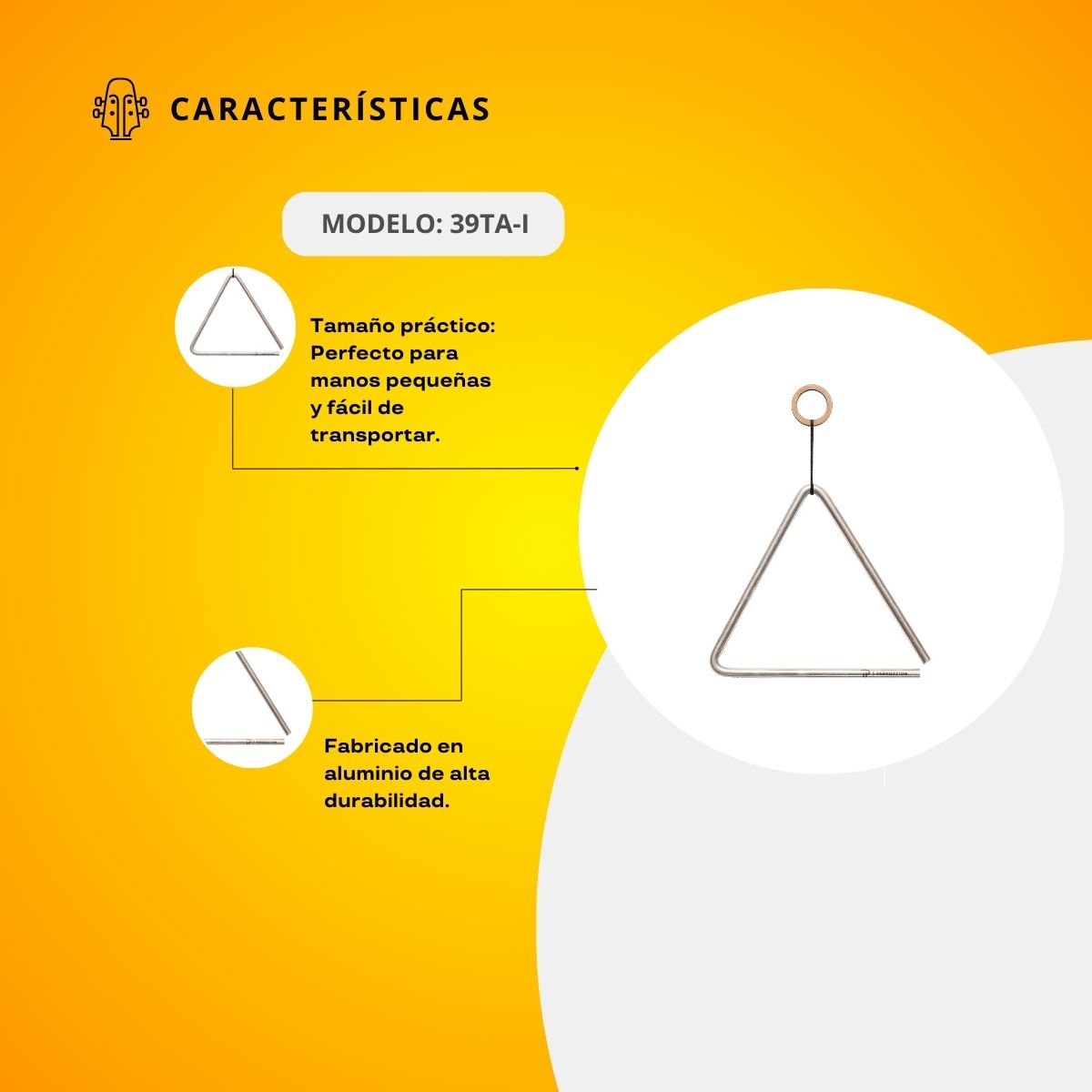 Triangulo de Aluminio 39TA-I