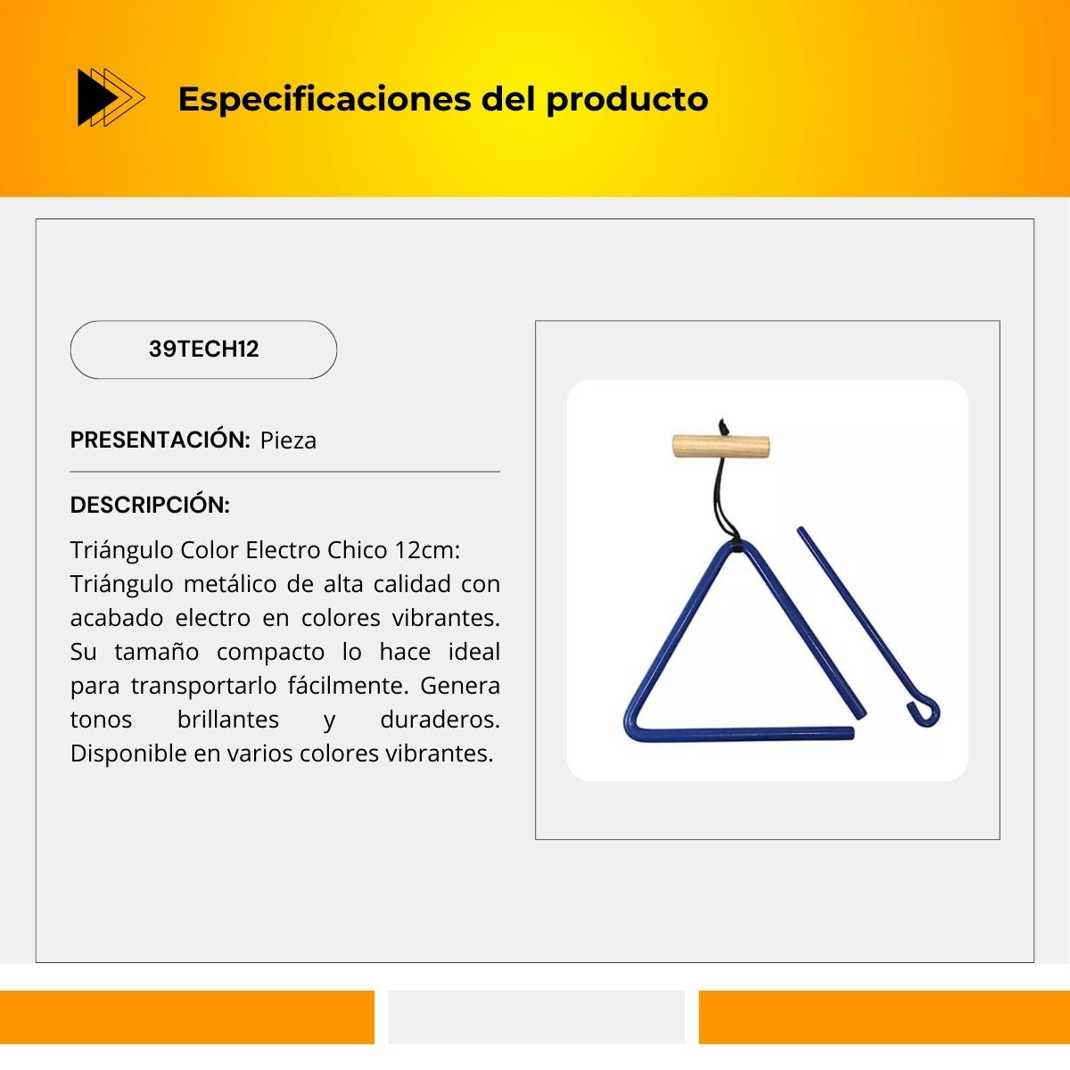 Triangulo Tamaño Chico 39TECH12