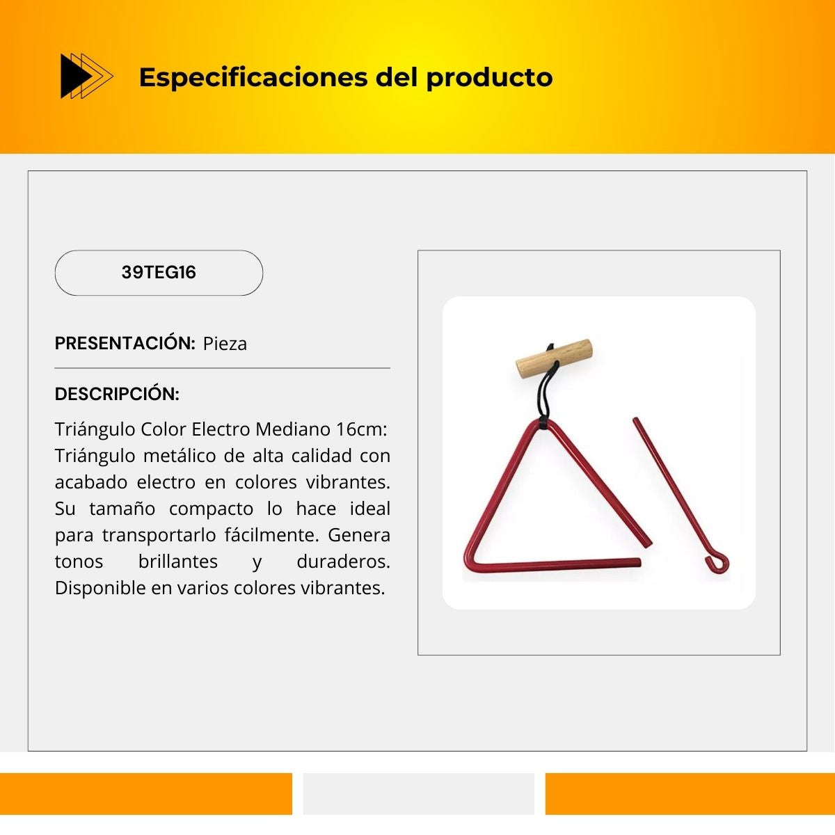 Triangulo Tamaño Grande 39TEG16