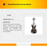 Violín de 4/4 Laminado Color Negro Con Accesorios VL001N