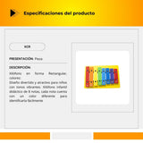 Xilófono Didáctico 8 Notas Forma Rectangular XCR